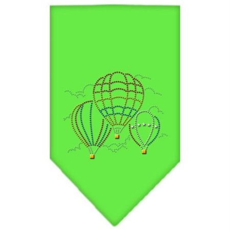 UNCONDITIONAL LOVE Hot Air Ballons Rhinestone Bandana Lime Green Large UN813998